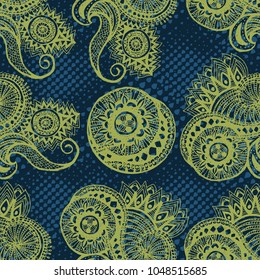 Mehndi Seamless Pattern