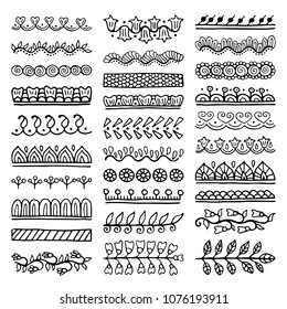 Mehndi Style Vector Dividers Set Creative Stock Vector (Royalty Free ...