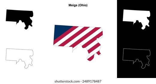 Condado de Meigs (Ohio) conjunto de mapas esquemáticos