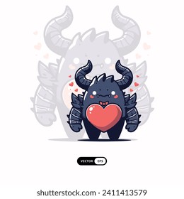 [ MEIJICRAFT ] 
Silhouette Valentine Day Of Dragon Monster Mascot Logo Icon Illustration Chinese new year 2024     