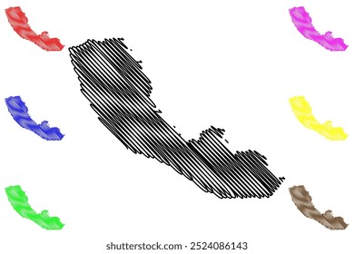 Meilen District (Schweiz, Eidgenossenschaft, Kanton Zürich oder Zürich) Karte, Vektorgrafik, Skizze Bezirk Meilen Karte