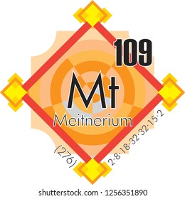 Meitnerium form Periodic Table of Elements V3 - vector illustrator