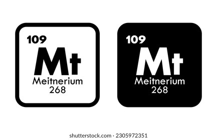 Meitnerium icon set. vector template illustration  for web design