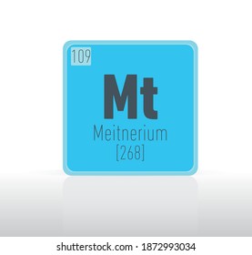 Elemento único de tabla periódica de meitnerium. 