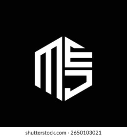 MEJ logo MEJ icono MEJ monograma MEJ letra minimalista Círculo plano Diseño de logotipo abstracto moderno único.