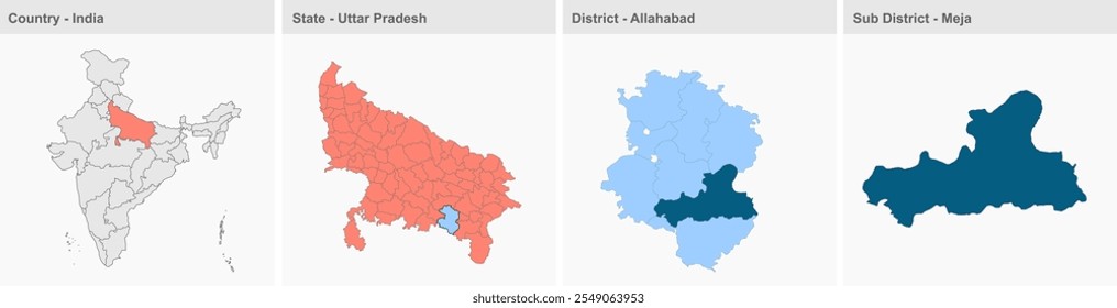 Meja map, Allahabad District, Uttar Pradesh State, Republic of India, Government of  Uttar Pradesh, Indian territory, Eastern India, politics, village, tourism