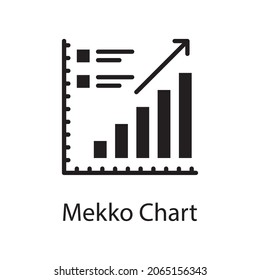 mekko chart Solid Icon Design illustration. Web Analytics Symbol on White background EPS 10 File