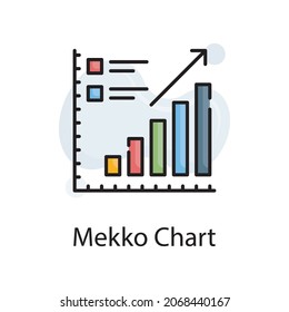 mekko chart vector fill outline Icon Design illustration. Web Analytics Symbol on White background EPS 10 File