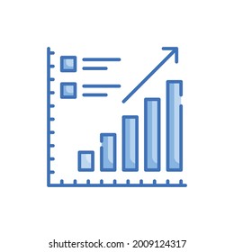 mekko chart vector icon style illustration. EPS 10 file web analytics symbol