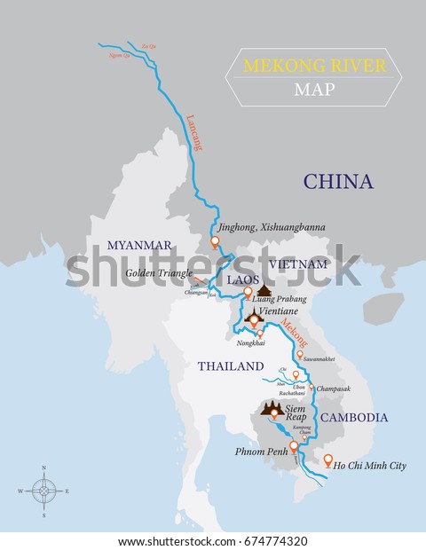 fleuve mekong carte
