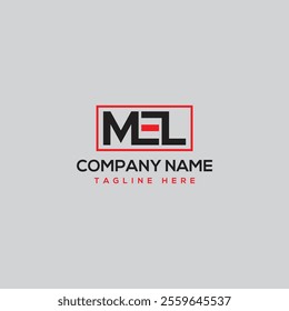 MEL letter logo design with white background in illustrator, vector logo