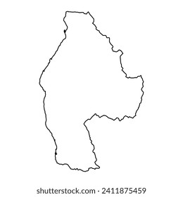Melaky region map, administrative division of Madagascar. Vector illustration.
