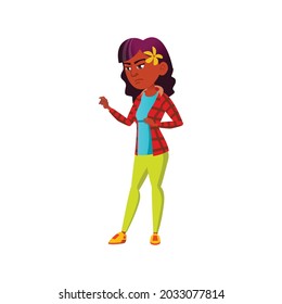 melancholy girl push button in lift cartoon vector. melancholy girl push button in lift character. isolated flat cartoon illustration