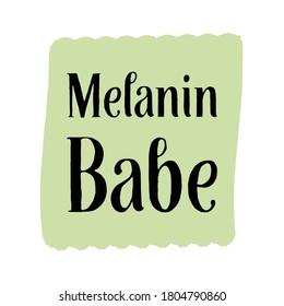 Melanin Babe. Cita vectorial aislada