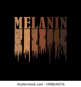 Melanin black african american vector illustration