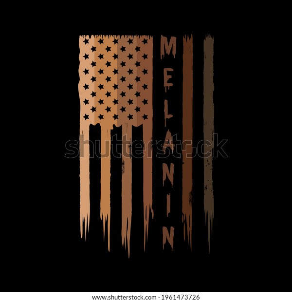 Melanin Black African American Vector Illustration Stock Vector Melanin Black African American Vector Illustration Stock Vector