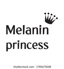 la princesa melanina Vector diciendo. Aislamiento blanco