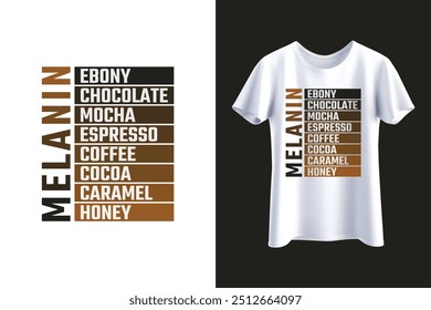 Melanin Shirt, Ebony Chocolate Mocha Espresso Coffee, Juneteenth Shirt, Nubian Melanin Black Girl Shirt, Black Queen, Afro Woman Shirt