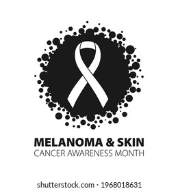 Melanoma Cancer Awareness Month banner. Symbol of the fight against melanoma cancer.