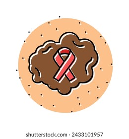melanoma cancer color icon vector. melanoma cancer sign. isolated symbol illustration