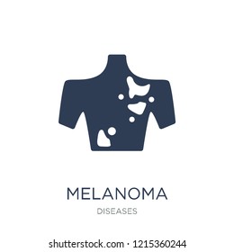 Melanoma icon. Trendy flat vector Melanoma icon on white background from Diseases collection, vector illustration can be use for web and mobile, eps10