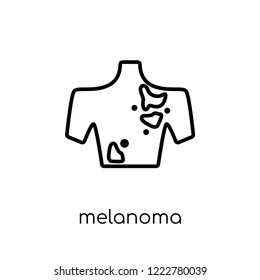 Melanoma icon. Trendy modern flat linear vector Melanoma icon on white background from thin line Diseases collection, editable outline stroke vector illustration