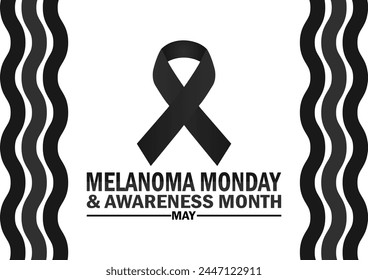 Melanoma Monday and Awareness Month May. Holiday concept. Template for background, banner, card, poster with text inscription. Vector illustration