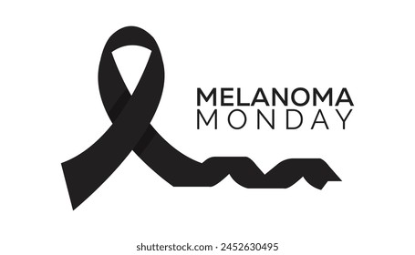 Melanoma Monday observed every year in May. Template for background, banner, card, poster with text inscription.