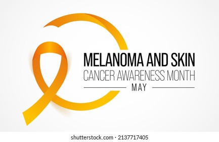 Melanoma and skin cancer awareness month observed every year in May, Exposure to ultraviolet (UV) rays causes most cases of melanoma, the deadliest kind of skin cancer. Vector illustration.