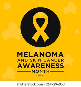 Melanoma And Skin Cancer Awareness Month. Vector Banner, Poster, Card And Background For Skin Cancer