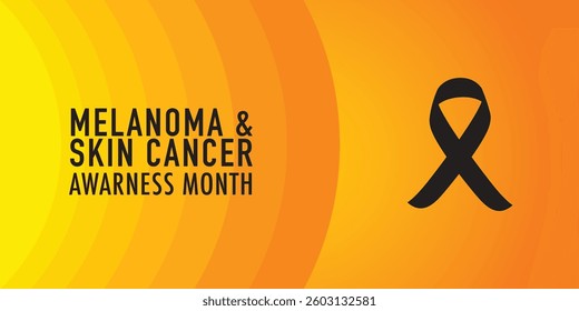 Melanoma and skin cancer awareness month observed each year in May,Exposure to ultraviolet (UV) rays causes most cases of melanoma. Melanoma and skin cancer awareness month template vector illustrator