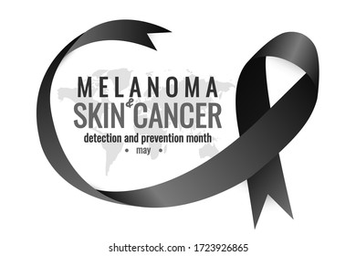 Melanoma and skin cancer prevention month card or background. vector illustration.