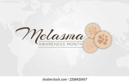 Diseño de vectores de Mes de Conciencia de Melasma con iluminación de eliminación de puntos oscuros