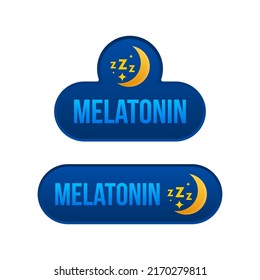 Melatonin, Great Design For Any Purposes. Vector Illustration