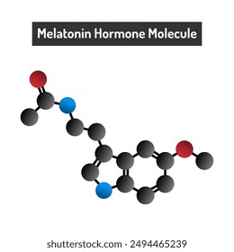 Melatonin Hormone Molecule - Regulation of Sleep, Circadian Rhythms, and Health Benefits