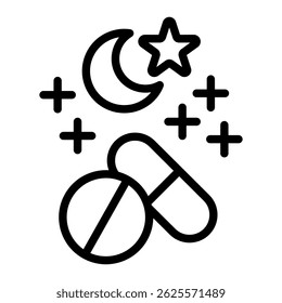 Melatonin Icon Element For Design