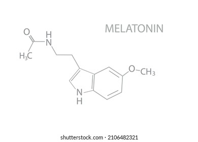 Melatonin molecular skeletal chemical formula.