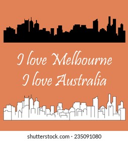 Melbourne, Australia (city silhouette)