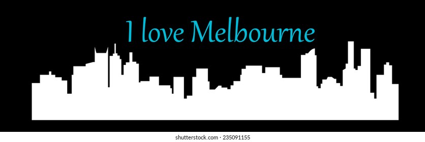 Melbourne, Australia (city silhouette)