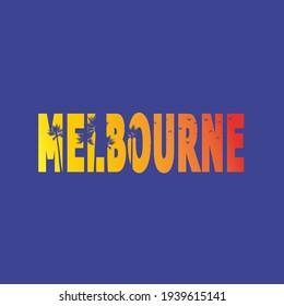 melbourne australia victoria, t-shirt design on a white background