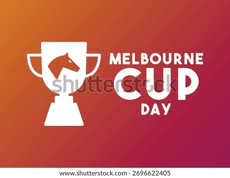 Melbourne Cup Day. November. Gradient background. Eps 10.