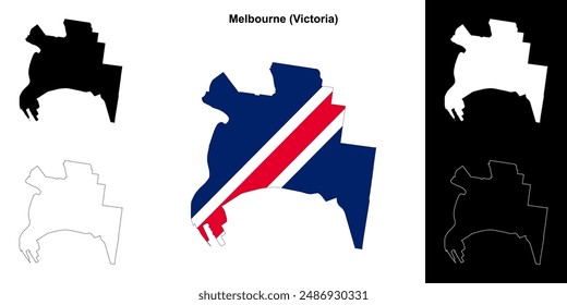 Melbourne (Victoria) Outline-Kartenset