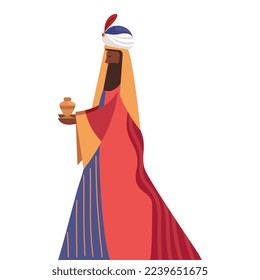 personaje de melchior wig man manger
