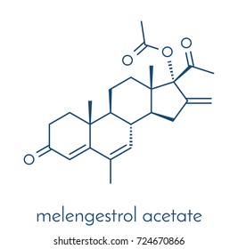 Melengestrol acetate (MGA) cattle growth promoter Skeletal formula.