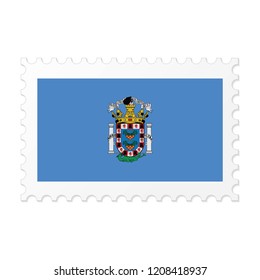Melilla flag on white background vector image