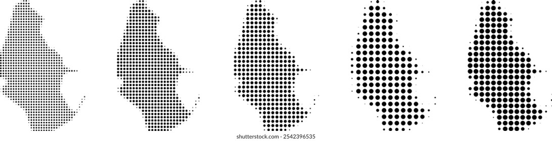 Melilla Spain map halftone in different sizes.eps
