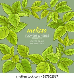 melissa branches vector frame on color background