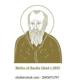 Melito Sardis Died C180 Bishop Sardis Stock Vector (Royalty Free ...