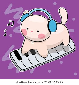 "MELODI CATTO" perfect for stickers, merchandise, mascots, clothing embroidery, and apparel designs. This pack offers high-quality, eye-catching characters, easy to use and scalable.
