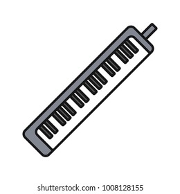 Melodica color icon. Pianica. Isolated vector illustration